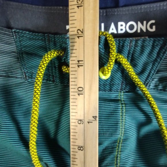 Billabong®🔥Board Platinum Stretch Swim‎ Trunks Yellow Blue Black - Picture 3 of 6